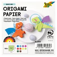 Origami pap folia 70gr 10x10cm 500 vel assorti kl
