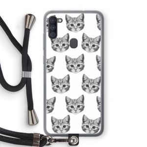 Kitten: Samsung Galaxy A11 Transparant Hoesje met koord