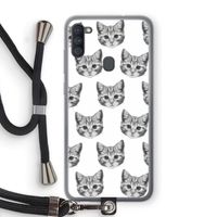 Kitten: Samsung Galaxy A11 Transparant Hoesje met koord