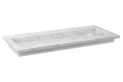 Wastafel Forzalaqua Nova Gepolijst 120.5x51.5x9.5 cm Carrara 2 Kraangaten
