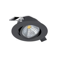 Eglo Richtbare led spot Saliceto rond - 6w - 2700K zwart 98609 - thumbnail