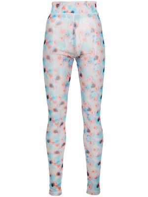 Henrik Vibskov legging à fleurs - Bleu