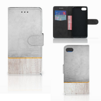 Huawei Y5 2018 Book Style Case Wood Concrete - thumbnail