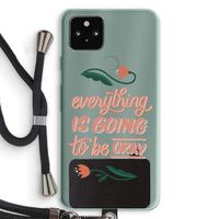Optimistic flower girl: Pixel 5a 5G Transparant Hoesje met koord