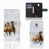 Nokia 2 Telefoonhoesje met Pasjes Paarden