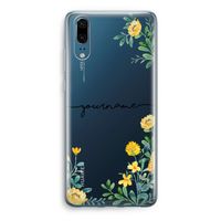 Gele bloemen: Huawei P20 Transparant Hoesje