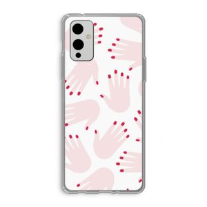 Hands pink: OnePlus 9 Transparant Hoesje