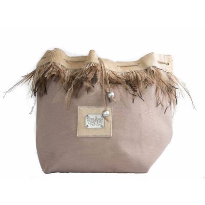 Shopper canvas koehuid, veren Shopper canvas koehuid, veren