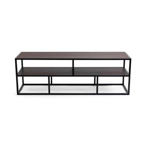 Tv-meubel 'Luuk' 150cm, kleur zwart / bruin hout
