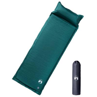 VidaXL Kampeermatras met kussen zelfopblazend 1-persoons groen