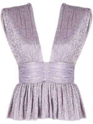 Sabina Musayev blouse Bello à design plissé - Violet