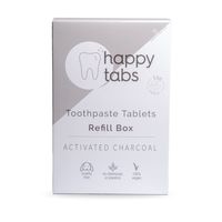 Happy Tabs Tandpasta Tabletten Houtskool Mint Fluoridevrij Navulling - thumbnail