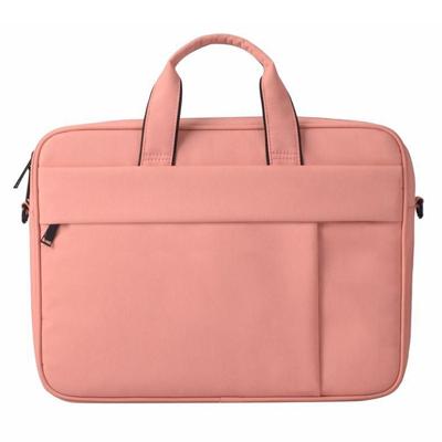 DJ03 waterdichte Anti-Scratch anti-diefstal een-schouder handtas voor 15 6 inch laptops met koffer riem (roze)