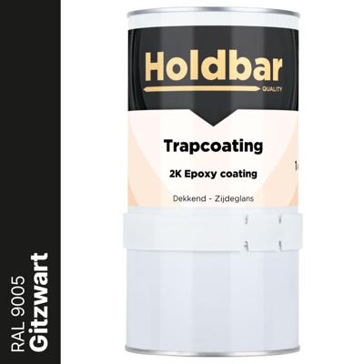 Holdbar Trapcoating Gitzwart (RAL 9005) 1 kg