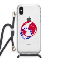 Run The World: iPhone X Transparant Hoesje met koord