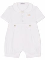 Dolce & Gabbana Kids barboteuse à logo brodé - Blanc