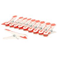 Wasknijpers -10x - rood - kunststof - 8 cm