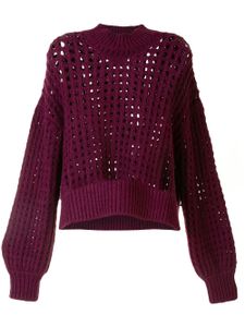 Lhd pull en maille ajourée - Violet