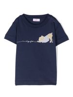 Il Gufo t-shirt en coton à imprimé chien - Bleu