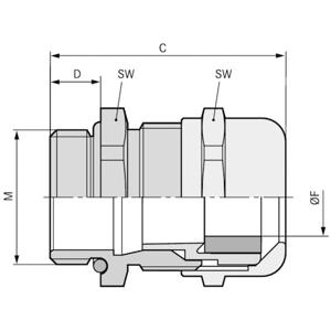 LAPP 53015150 Wartel PG21 Polyamide Zilver-grijs (RAL 7001) 50 stuk(s)