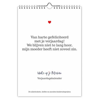 What's up je boterham Verjaardagskalender A4