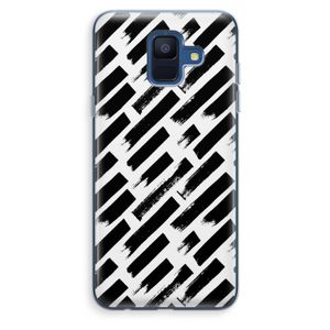 Zwarte vegen: Samsung Galaxy A6 (2018) Transparant Hoesje