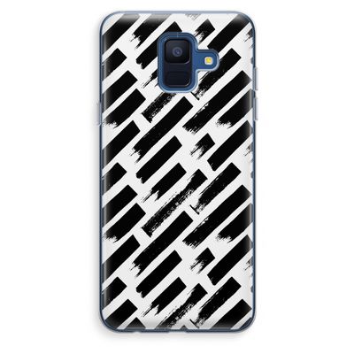 Zwarte vegen: Samsung Galaxy A6 (2018) Transparant Hoesje
