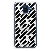 Zwarte vegen: Samsung Galaxy A6 (2018) Transparant Hoesje