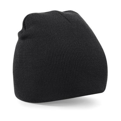 Beechfield Beanie Wintermuts - zwart - warme gebreide muts - volwassenen - 100% polyacryl