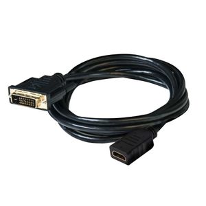club3D CAC-1211 DVI-kabel DVI / HDMI Adapterkabel DVI-D 24+1-polige stekker, HDMI-A-bus 2.00 m Zwart