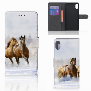 Apple iPhone Xs Max Telefoonhoesje met Pasjes Paarden