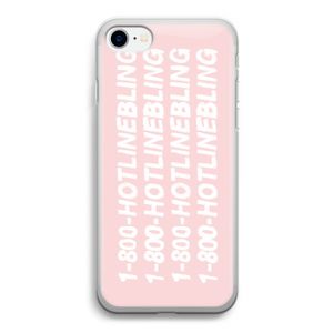 Hotline bling pink: iPhone SE 2020 Transparant Hoesje