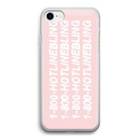 Hotline bling pink: iPhone SE 2020 Transparant Hoesje