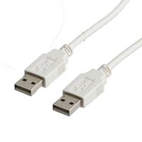 VALUE USB 2.0 Kabel, Type A-A, wit, 4,5 m