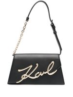 Karl Lagerfeld sac porté épaule Signature en cuir - Noir