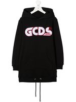 Gcds Kids hoodie long à logo imprimé - Noir