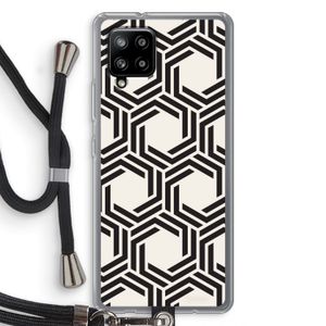 Geometrisch patroon: Samsung Galaxy A42 5G Transparant Hoesje met koord