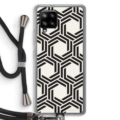 Geometrisch patroon: Samsung Galaxy A42 5G Transparant Hoesje met koord