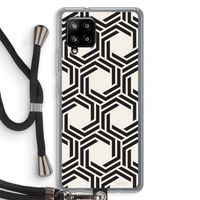 Geometrisch patroon: Samsung Galaxy A42 5G Transparant Hoesje met koord