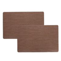 Cosy & Trendy Placemat rechthoekig - 4x - vinyl bruin - 29 x 44 cm - Tafel dekken