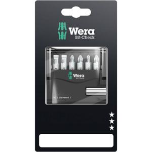 Wera Mini-Check 05073406001 Bitset 7-delig Plat, Kruiskop Phillips, Kruiskop Pozidriv