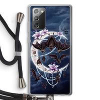 Vleermuizen Maan: Samsung Galaxy Note 20 / Note 20 5G Transparant Hoesje met koord