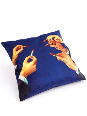 Seletti coussin Cuscino Rossetti à imprimé photographique - Bleu