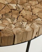 Kave Home Kave Home Salontafel Solo rond, hout bruin,, 80 x 35 x 80 cm - thumbnail