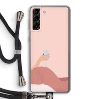 Wine: Samsung Galaxy S21 Plus Transparant Hoesje met koord