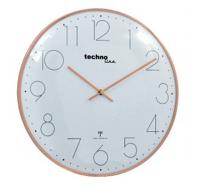 Techno Line WT 8235 gold optik Wandklok Zendergestuurd 350 mm x 25 mm Rose gold - thumbnail