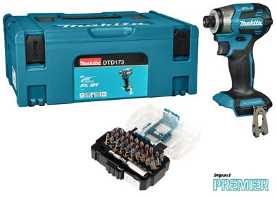 Makita DTD173ZJX1 | Accu Slagschroevendraaier | 18V | excl. accu&apos;s en lader, in Mbox met bitset - DTD173ZJX1