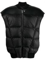 Rick Owens zip-up puffer gilet - Noir