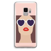 Red lips: Samsung Galaxy S9 Transparant Hoesje