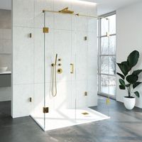 Douchecabine Compleet Just Creating Profielloos XL 90x140 cm Goud Sanitop